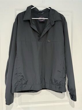 Men’s Faconnable Black Pullover Windbreaker Jacket